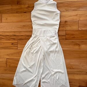 Elegant White Contemporary Solo Costume